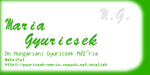 maria gyuricsek business card